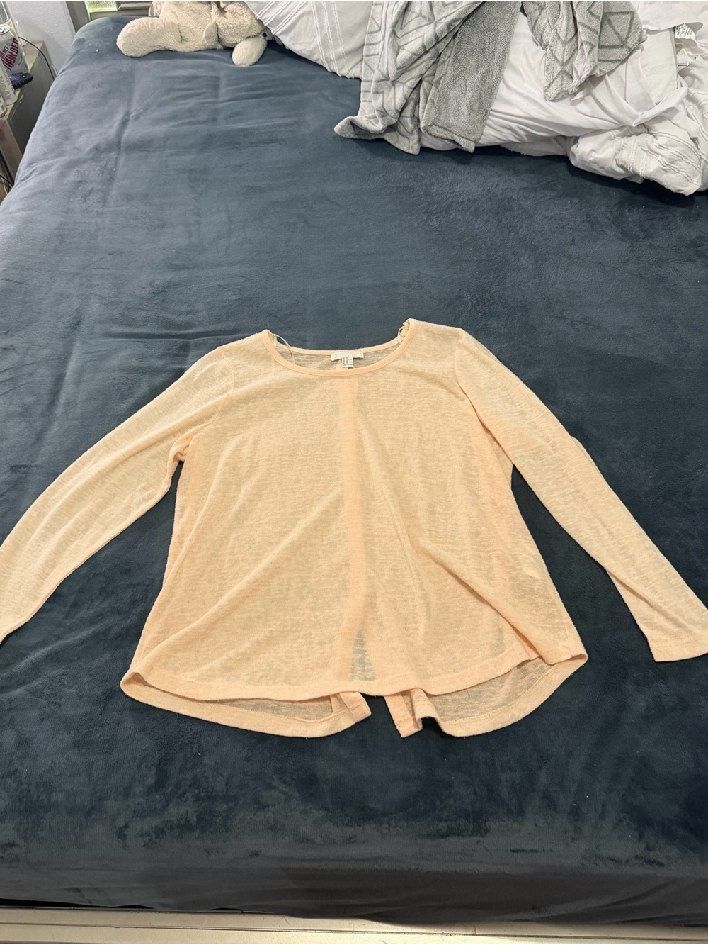 Forever 21 Girls Light Peach Long-Sleeve Tee